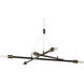 Kylo 6 Light 37.75 inch Black / Brass Chandelier Ceiling Light